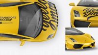 2126+ Lamborghini Gallardo PSD Mockup Top View High-Quality Editable PSD