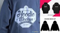 2127+ Mockup Hoodie Hitam Polos Layered Photoshop Template