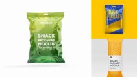 2129+ Glossy Snack Pack PSD Mockup Front View Layered PSD for Easy Editing