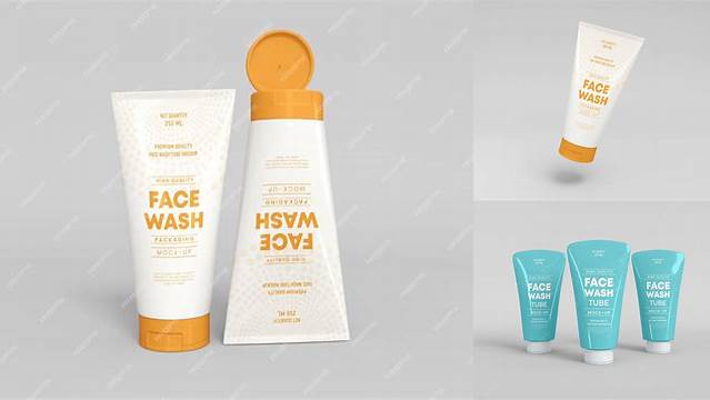 2132+ Face Wash Tube Mockup Premium Freebie for Designers