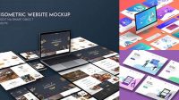 2134+ Isometric Website Mockup Include TIFF