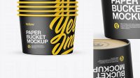 2136+ Matte Paper Bucket PSD Mockup High-Quality Editable PSD