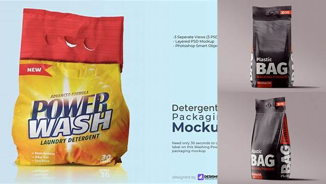 2136+ Washing Powder Bag Mockup Free PSD Free Download