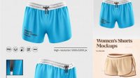 2138+ Women's Sport Shorts PSD Mockup Front View Custom Mockup PSD for Free