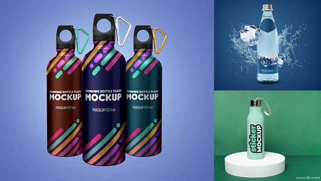 2139+ Ceramic Water Bottle PSD Mockup Layered Photoshop Template