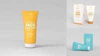 214+ Face Wash Tube Mockup Customizable PSD