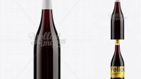 2140+ Clear Glass Burgundy Bottle with Red Wine HQ PSD Mockup Creative Digital PSD Download