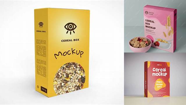 2142+ Cereal Box Mockup Free Download Free Editable PSD