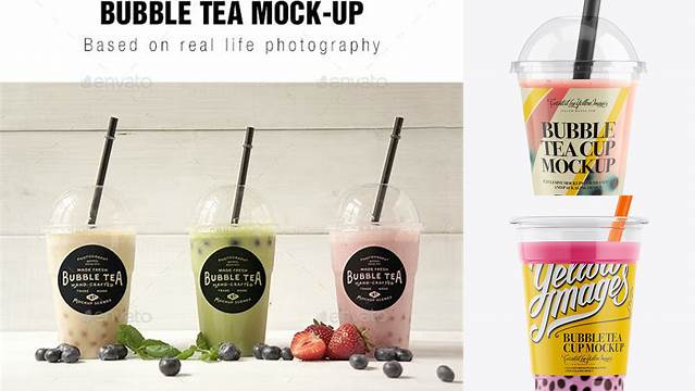 2143+ Bubble Tea Mockup Include TIFF