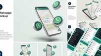 2147+ Whatsapp Mockup PSD Free Download