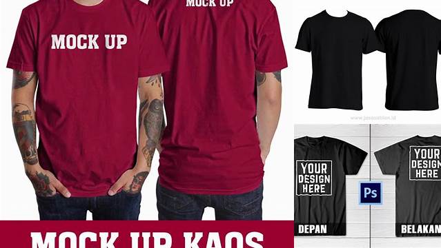 2148+ Mock Up Kaos Polos Depan Belakang Layered PSD File Free Download