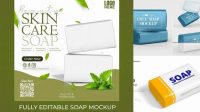 215+ Kraft Pack With Orange Soap PSD Mockup Fully Editable PSD Template