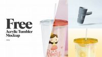 2150+ Acrylic Tumbler Mockup Free Creative High-Resolution PSD Freebie