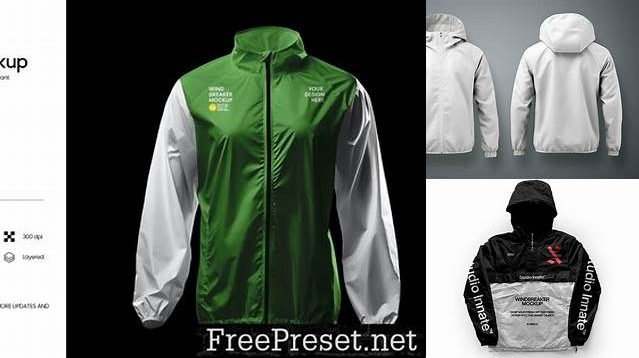 2152+ Windbreaker Jacket Mockup For Free Download