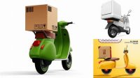 2153+ Motorcycle Delivery Box Mockup Hight Resolution