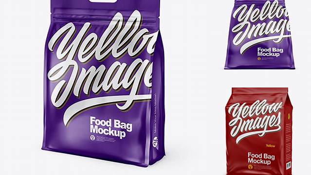 2154+ Matte Stand-up Food Bag PSD Mockup Customizable Design Files