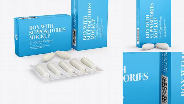 2154+ Two Matte Boxes With Suppositories PSD Mockup Half Side view Elegant and Versatile PSD Resource