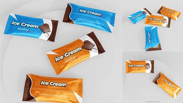 2158+ Ice Cream Bar PSD Mockup Stylish PSD for Free