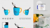 2159+ Matte Mug PSD Mockup Half Side View Versatile PSD Mockup File