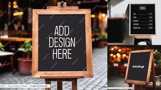 2166+ Street Menu Board PSD Mockup Front View Download Premium Free PSD