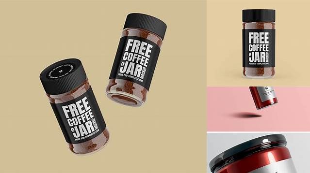 2167+ Glossy Coffee Jar PSD Mockup Elegant PSD Mockup