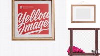 2169+ Wooden Photo Frame Front View Free PSD for Creatives