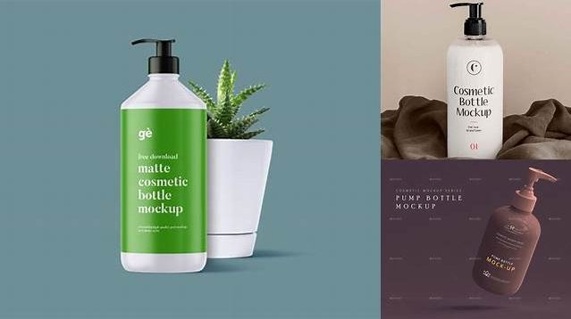 2174+ Plastic Bottle With Pump PSD Mockup PSD Download