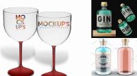 2175+ Gin Cup Mockup Digital Download