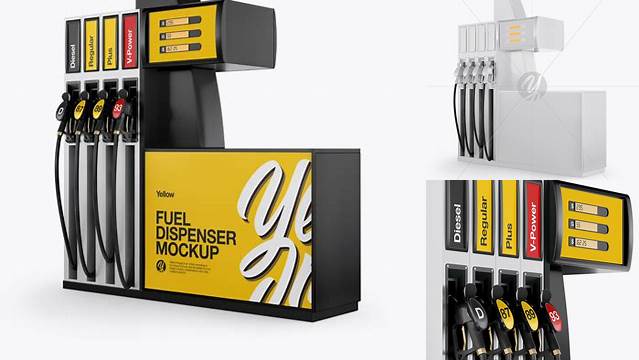 2193+ Fuel Dispenser PSD Mockup Half Side View Digital Download