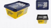 2194+ 500g Matte Butter Tub PSD Mockup Front View High-Angle Shot Free Downloadable Graphic Resource