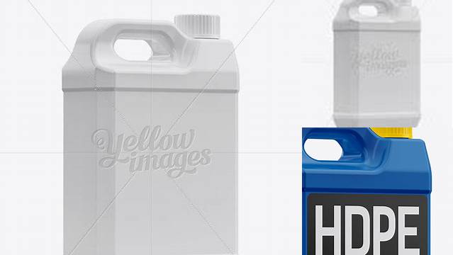 2196+ Plastic Jerrycan PSD Mockup Halfside Back View Custom Graphic Mockup File