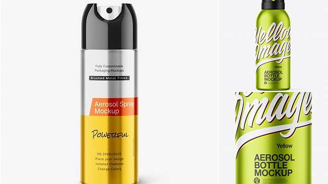 2202+ Metallized Aerosol PSD Mockup Premium Free Mockup PSD