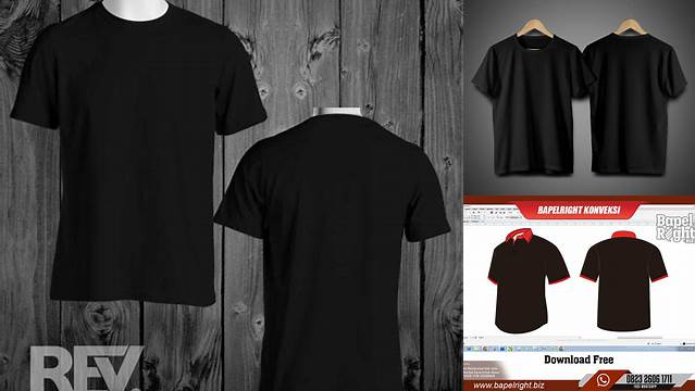 2202+ Mockup Kaos Hitam Polos PSD Free Download