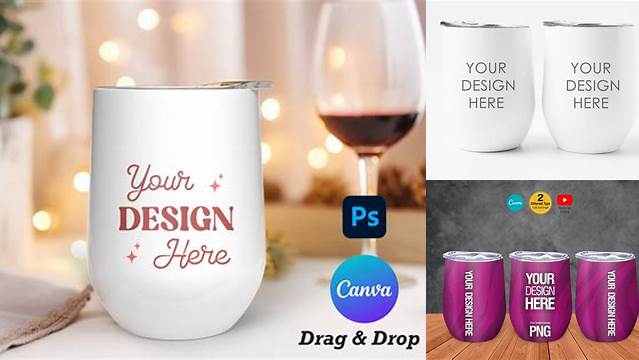 2205+ Wine Tumbler Mockup Free Free Creative Design