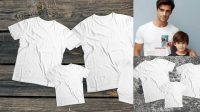 2207+ Family Tshirt Mockup Free Professional PSD Download