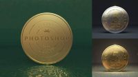 2207+ Gold Coin Mockup Free Exclusive PSD Design Freebie