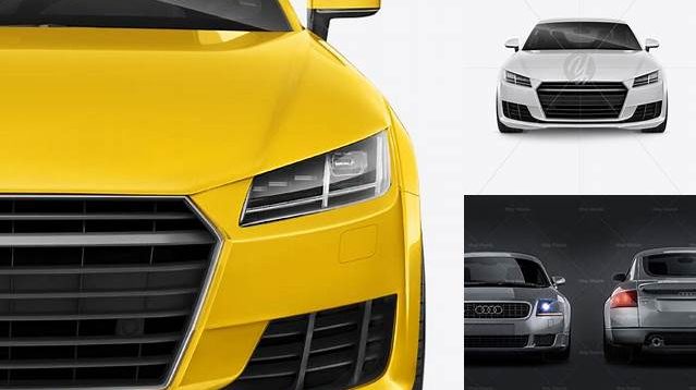 2209+ Audi TT PSD Mockup Front View Customizable Design Files