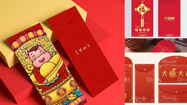 2210+ Red Packet Mockup Psd Include TIFF