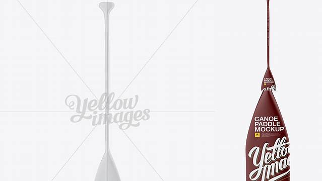 2212+ Matte Medium Canoe Paddle PSD Mockup Front View Creative High-Resolution PSD Freebie