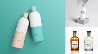 2213+ 150 ml Cosmetic Bottle PSD Mockup Elegant and Versatile PSD Resource