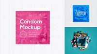 2216+ Condom Mockup Easy Editable