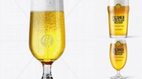 2216+ Embassy Glass with Pilsner Beer PSD Mockup Professional Design PSD