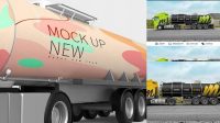 2216+ Gas Truck Mockup PSD for Free