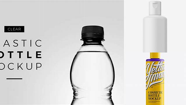 2216+ Matte Plastic Bottle With Flip-Top PSD Mockup Premium Design Freebie