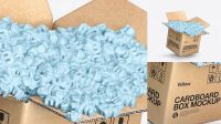 2227+ Cardboard Box with Styrofoam Filling PSD Mockup Advanced and Editable PSD Template Free