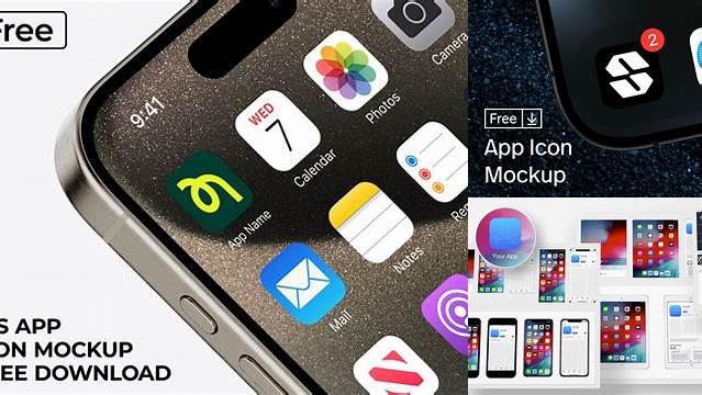 2229+ Iphone App Icon Mockup Free Psd Premium PSD Freebie