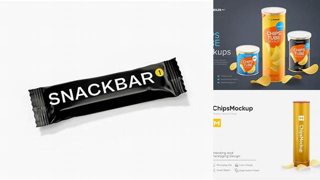 2232+ Matte Textured Snack Tube PSD Mockup Fully Editable Photoshop PSD Free Download