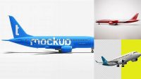 2233+ Sport Airplane PSD Mockup Front View High-Resolution PSD Download