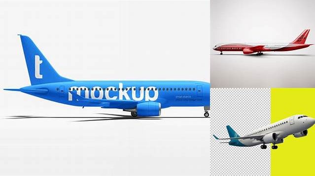 2233+ Sport Airplane PSD Mockup Front View High-Resolution PSD Download