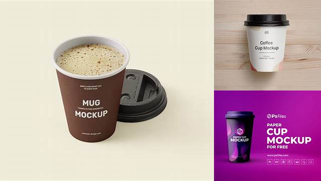 2236+ Matte Small Coffee Cup PSD Mockup High-Angle Shot Editable Graphic Design Files